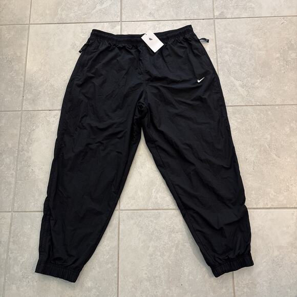 Nike Solo Swoosh Men's Lined Track Pants Sz XXL Loose Fit Black DQ6571-010